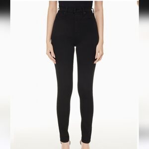 Aritzia Denim Forum black the lola high rise skinny jeans